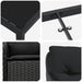 Set de masă pentru grădină cu pernă 5 pcs Negru poliratan - WALTI WALTI