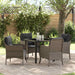 Set de masă pentru grădină cu pernă 5 pcs Gri Rattan poli - WALTI WALTI