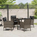 Set de masă pentru grădină cu pernă 5 pcs Gri Rattan poli - WALTI WALTI