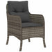 Set de masă pentru grădină cu pernă 5 pcs Gri Rattan poli - WALTI WALTI