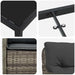 Set de masă pentru grădină cu pernă 7 pcs Gri poliratan - WALTI WALTI