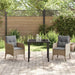 Set de masă pentru grădină cu pernă 3 pcs Bej Rattan poli - WALTI WALTI
