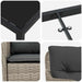 Set de masă pentru grădină cu pernă 9 pcs Gri deschis poliratan - WALTI WALTI