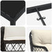 Set de masă pentru grădină cu pernă 9 pcs Negru poliratan - WALTI WALTI