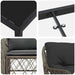 Set de masă pentru grădină cu pernă 9 pcs Gri poliratan - WALTI WALTI