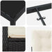 Set de masă pentru grădină cu pernă 9 pcs Negru poliratan - WALTI WALTI