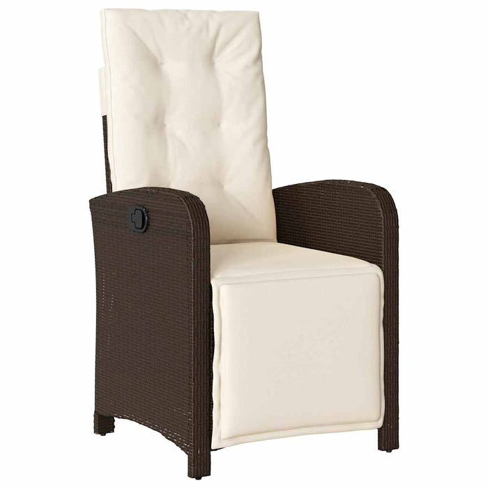Set de masă pentru grădină cu pernă 7 pcs Maro poliratan - WALTI WALTI