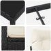 Set de masă pentru grădină cu pernă 7 pcs Negru poliratan - WALTI WALTI