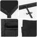 Set de masă pentru grădină cu pernă 7 pcs Negru poliratan - WALTI WALTI