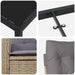 Set de masă pentru grădină cu pernă 7 pcs Bej poliratan - WALTI WALTI