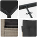 Set de masă pentru grădină cu pernă 5 pcs Gri deschis poliratan - WALTI WALTI