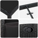 Set de masă pentru grădină cu pernă 7 pcs Negru poliratan - WALTI WALTI