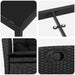 Set de masă pentru grădină 5 pcs Negru poliratan - WALTI WALTI