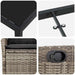 Set de masă pentru grădină cu pernă 5 pcs Gri poliratan - WALTI WALTI