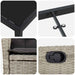 Set de masă pentru grădină cu pernă 9 pcs Gri deschis poliratan - WALTI WALTI