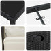 Set de masă pentru grădină cu pernă 9 pcs Negru poliratan - WALTI WALTI
