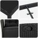 Set de masă pentru grădină cu pernă 7 pcs Negru poliratan - WALTI WALTI