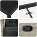 Set de masă pentru grădină cu pernă 9 pcs Gri deschis poliratan - WALTI WALTI