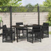 Set de masă pentru grădină 5 pcs Negru - WALTI WALTI