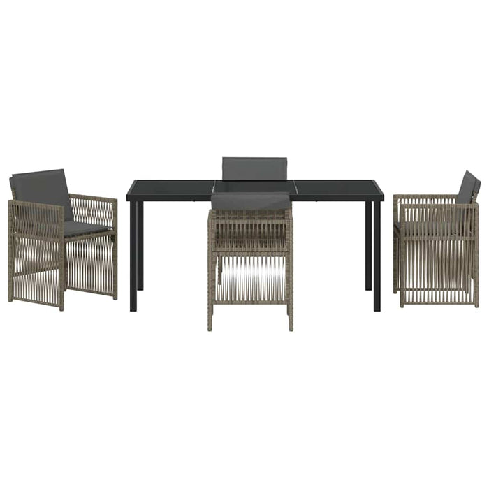 Set de masă pentru grădină 5 pcs Gri Oțel vopsit electrostatic WALTI