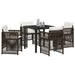 Set de dining pentru grădină maro 5 pcs Maro Oţel - WALTI WALTI