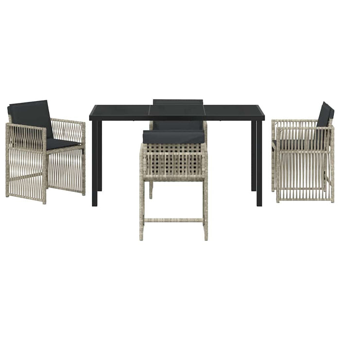 Set de masă pentru grădină 5 pcs Gri deschis - WALTI WALTI