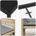 Set de masă pentru grădină 9 pcs Bej Oțel vopsit electrostatic - WALTI WALTI
