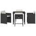 Set de masă pentru grădină 5 pcs Negru poliratan - WALTI WALTI