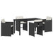 Set de masă pentru grădină 5 pcs Negru poliratan - WALTI WALTI