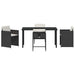 Set de masă pentru grădină 5 pcs Negru poliratan - WALTI WALTI