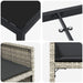 Set de masă pentru grădină 9 pcs Gri deschis poliratan - WALTI WALTI