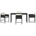 Set de masă pentru grădină 5 pcs Negru poliratan - WALTI WALTI