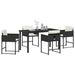 Set de masă pentru grădină 5 pcs Negru poliratan - WALTI WALTI