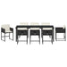 Set de masă pentru grădină 9 pcs Negru poliratan - WALTI WALTI