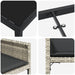 Set de masă pentru grădină 5 pcs Gri deschis poliratan - WALTI WALTI