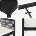 Set de masă pentru grădină 9 pcs Negru poliratan - WALTI WALTI