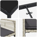 Set de masă pentru grădină 5 pcs Gri deschis poliratan - WALTI WALTI