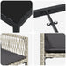 Set de masă pentru grădină 5 pcs Gri deschis poliratan - WALTI WALTI
