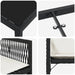 Set de masă pentru grădină 5 pcs Negru poliratan - WALTI WALTI