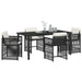 Set de masă pentru grădină 5 pcs Negru poliratan - WALTI WALTI
