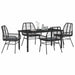 Set de masă pentru grădină 5 pcs Negru poliratan - WALTI WALTI