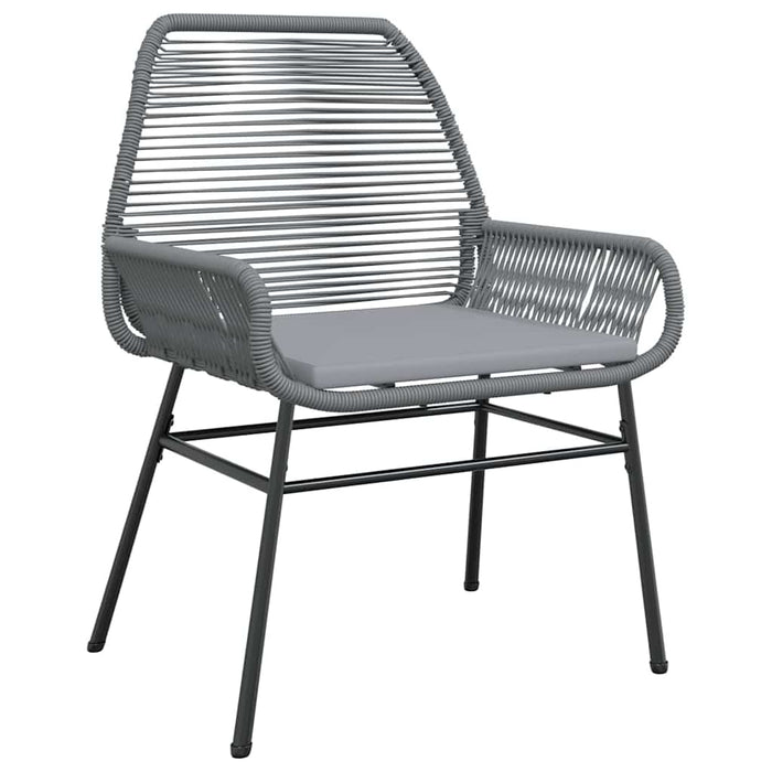 Set de masă pentru grădină cu pernă 7 pcs Gri poliratan - WALTI WALTI
