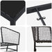 Set de masă pentru grădină 7 pcs Negru poliratan - WALTI WALTI