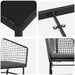 Set de masă pentru grădină 5 pcs Negru poliratan - WALTI WALTI