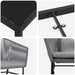 Set de masă pentru grădină 7 pcs Gri Oțel vopsit electrostatic - WALTI WALTI