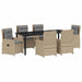 Set de masă pentru grădină 7 pcs Beige și gri deschis poliratan - WALTI WALTI