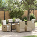 Set de masă pentru grădină 7 pcs Beige și gri deschis poliratan - WALTI WALTI