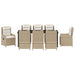 Set de masă pentru grădină 9 pcs Beige și gri deschis poliratan - WALTI WALTI