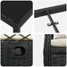 Set de masă pentru grădină 7 pcs Negru poliratan - WALTI WALTI