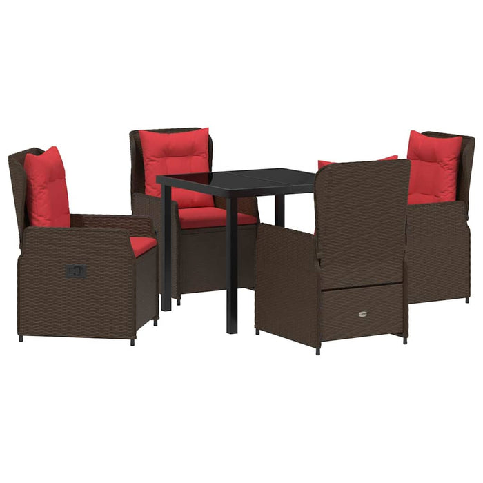 Set de masă pentru grădină 5 pcs Maro Rattan poli - WALTI WALTI
